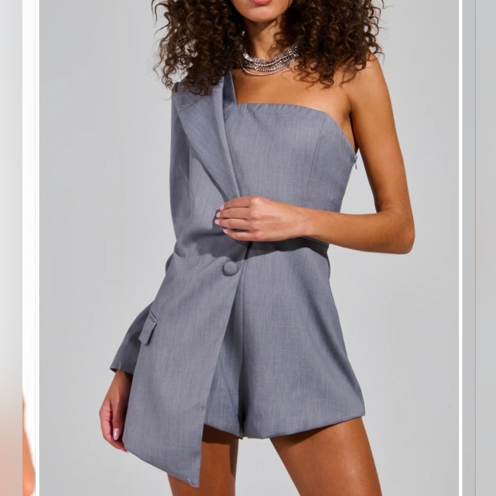 OUT OF OFFICE BLAZER ROMPER - 1X